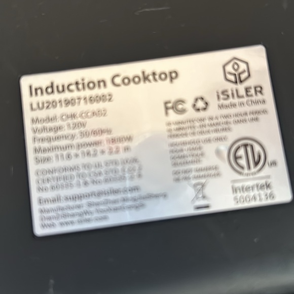 Isiler induction portable electric cooktop - Picture 5 of 8